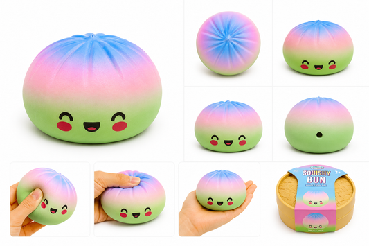 Dumpling Squishy bun triple color ca. 8,5 cm.