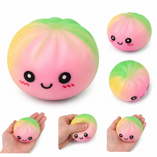 Dumpling Squishy colorful bun rainbow ca. 8,5 cm.