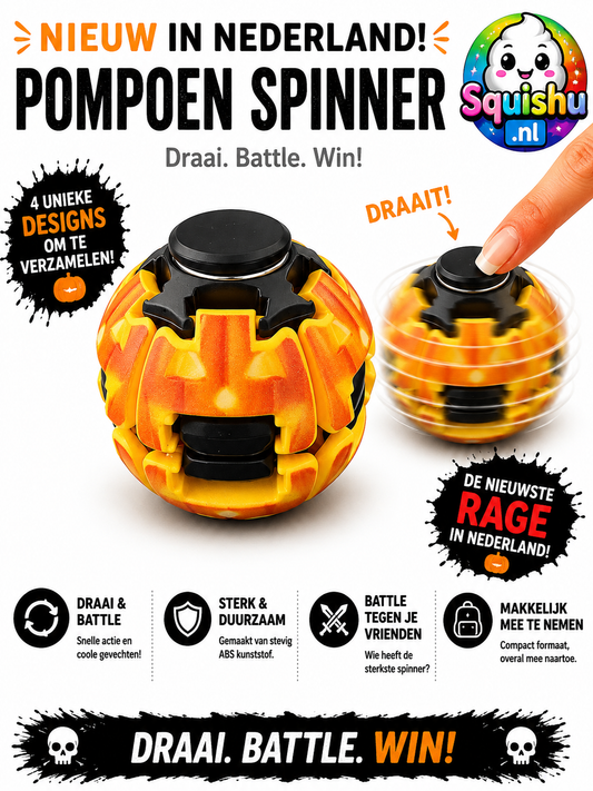 Spinner Ball Pompoen oranje (halloween)