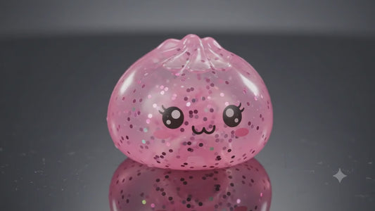 Squishy Dumpling de nieuwste Glow-In-The-Dark Glitter ca. 8,5 cm